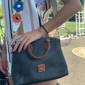 Dooney Burke satchel with flowered strap